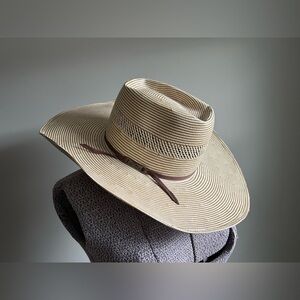 Western Cowboy Hat leather tan brown country farm rodeo horse stampede